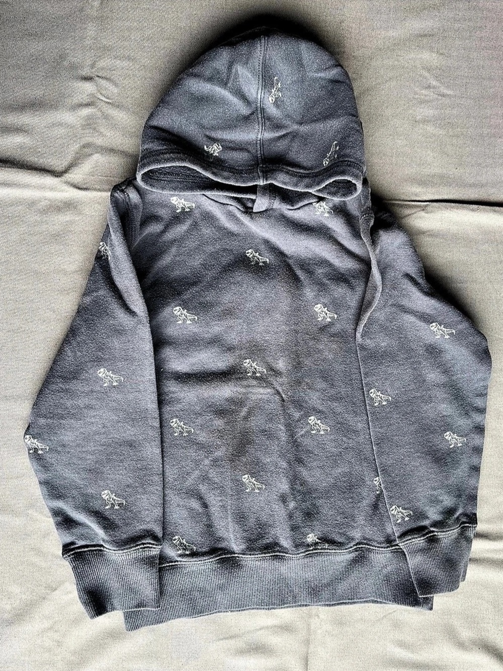 COTTON KIDS Gray Printed Pullover Hoodie